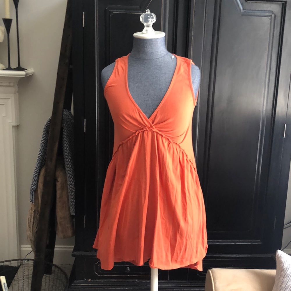 Anthropologie orange tank tunic